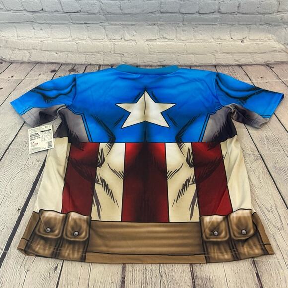 Marvel Captain America Boy’s Halloween Costume Shirt - Picture 3 of 4